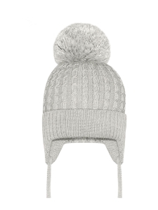 Czapka Szara Barbaras Pompon WX30 40/42