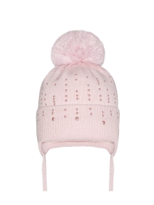 Czapka Różowa Barbaras Pompon WX42 40/42