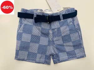 Mayoral Szorty Niebieskie w Kratę z Paskiem 1242 rozm. 74