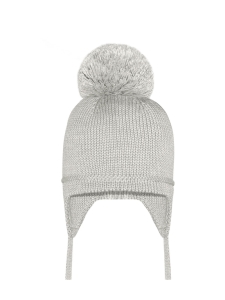 Czapka Szara Barbaras Pompon WX29 36/38