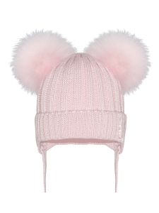 Czapka Różowa Barbaras Pompony WX09 36/38