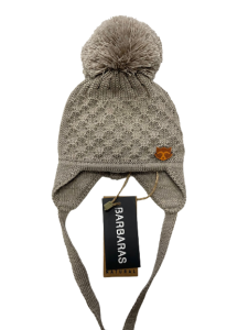 Czapka Beżowa Barbaras Pompon WX23 40/42
