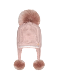 Czapka Różowa Trzy POMPONY Barbaras HX47 48/50