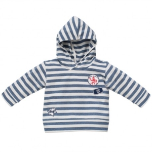 PINOKIO Bluza z Kapturem w Paski Sea World 74