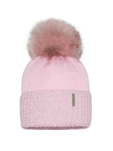 Czapka Różowa Barbaras POMPON WX68 48/50