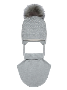 KOMPLET Czapka Szalikogolf Barbaras Pompon AX07 44/46