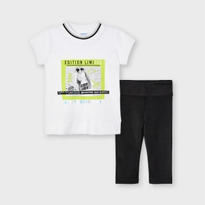 Mayoral Komplet Leginsy Połysk 3740 Czarny - rozm 110