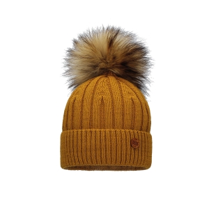 Barbaras Czapka wz88 Włochaty Pompon Musztarda 52-54