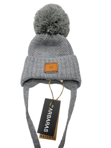 Czapka Szara Barbaras Pompon WX17 44/46