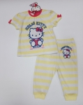 HALLO KITTY Komplet Koszulka i Spodnie Żółty rozm. 68,80