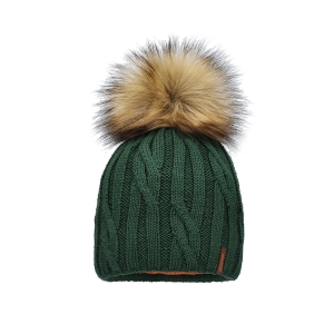 Barbaras Czapka wz77 Włochaty Pompon Zielona 48-50