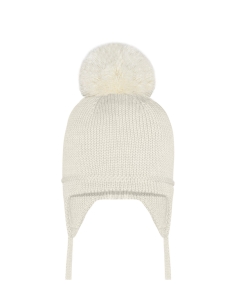 Czapka Ecru Barbaras Pompon WX29 44/46