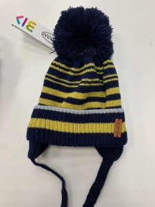 Czapka Wiązana Granat Paski Barbaras AV128 44/46