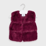 Mayoral Kamizelka 4351 Futro Wiśniowa - rozm 104