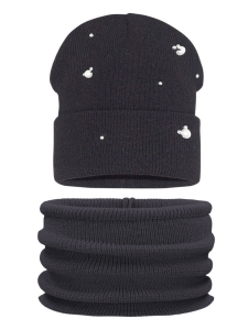 Barbaras Komplet Czarny Czapka Komin AX66 48/50 