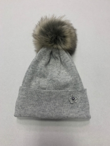 Czapka Szara Kaszmir Barbaras FN22 48/50